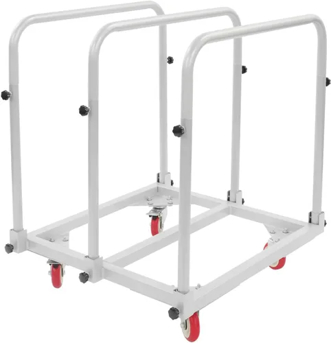 Vista 13 de Carro de hoja de yeso de 1000 libras y plataforma de pared para paneles de pared, carro de plataforma de acero resistente con 4 ruedas giratorias