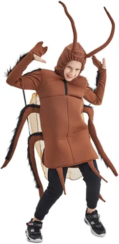 Vista 3 de Honeystore Disfraz divertido de cucaracha para niños disfraz de juego de rol color marrón