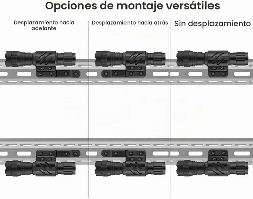 Vista 5 de Feyachi FL14-MB, linterna de 1200 lúmenes, LED, color negro mate, con montaje de linterna y interruptor de presión incluidos