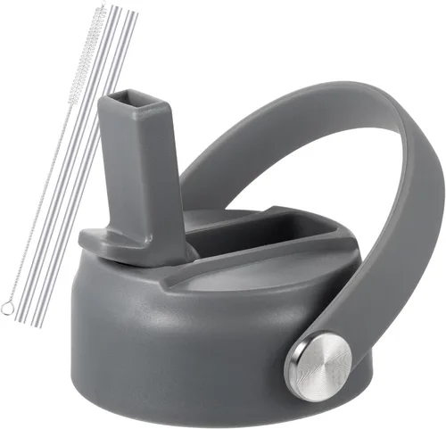 Vista 17 de Tapa de popote RRegeny para Hidromatraz de Boca Ancha 32 40 oz, Tapas con asa flexible compatible con Hidromatraz, Tapa deportiva de repuesto