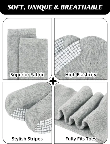 Vista 6 de Century Star Calcetines de bebé para niña, calcetines altos hasta la rodilla, calcetines antideslizantes para niños, calcetines de tubo