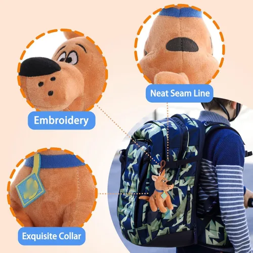 Vista 7 de Scoooby Doo - Llavero de felpa de 6 pulgadas para bolsa, mochila, animal de peluche, regalo de perro, relleno de calcetines para niños