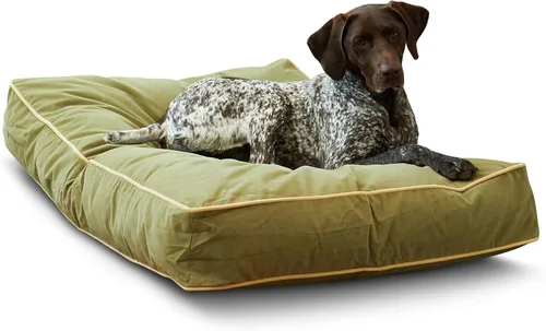 Vista 17 de South Pine Porch Buddy - Cama rectangular reversible de microfibra para perro con funda extraíble, lavable a máquina, cacao, extra pequeña