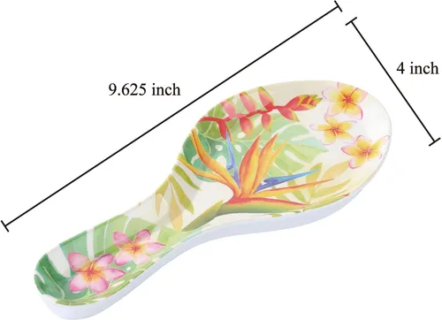 Vista 3 de UP Bird of Paradise - Soporte para cuchara de melamina, soporte para cuchara de cocina para estufa, encimera de cocina y mesa de comedor, 9.625 Ave