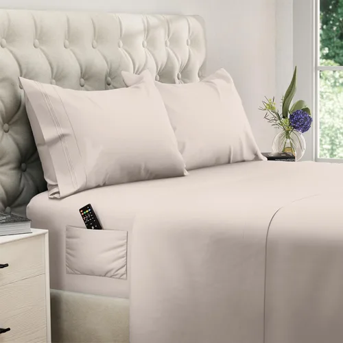 Vista 43 de DREAMCARE - Juego de sábanas de tamaño individual XL, 3 piezas, refrescantes, extralargas, suaves y duraderas de 100% poliéster de microfibra