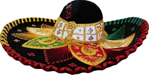 Vista 3 de Auténtico sombrero estilo flores de mariachi sombrero mexicano de primera calidad hecho en México elige
