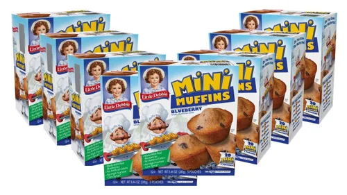 Vista 5 de Little Debbie Paquete variado de mini muffins, pastel de cumpleaños, arándanos, chispas de chocolate (1 caja cada uno)