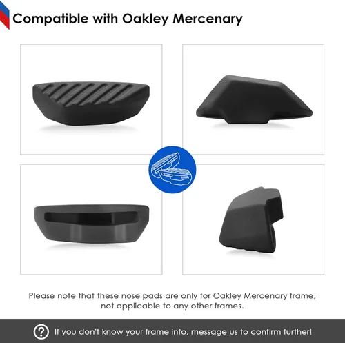 Vista 5 de BLAZERBUCK Almohadillas de nariz de repuesto para gafas de sol Oakley Mercenary OO9424