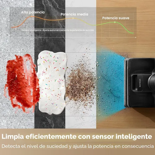 Vista 8 de DREAME H12 Pro Gen2 - Trapeador al vacío, aspiradora húmeda y seca de 0 enredos, aspiradora inalámbrica todo en uno para suelos duros, máquina