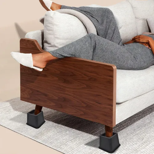 Vista 6 de HauSun Elevadores de cama de 3 pulgadas, marco de muebles cuadrado resistente para cama, sofá, silla, escritorio, sofá y litera, 4