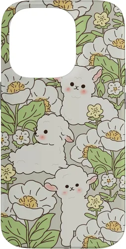 Vista 17 de Funda para iPhone 16 con diseño de oveja, cordero, margarita, granjero