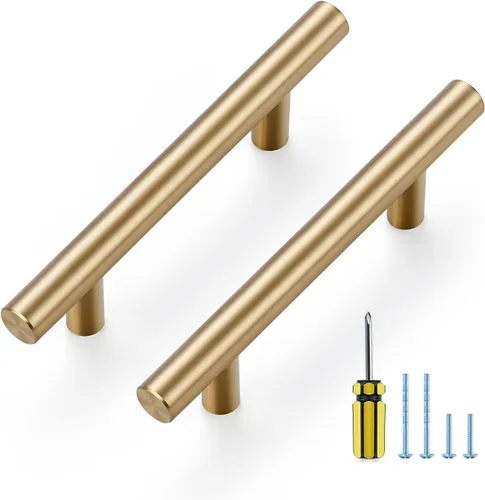 Vista 45 de Ravinte Brushed Nickel Cabinet Handles,Round T Pulls,10 Inch,30 Pack Níquel cepillado