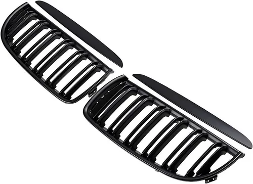 Vista 14 de Rejilla de Riñón Cromada con Malla Brillante en Negro Compatible con BMW 323i 325xi 330i 328i 328xi 335i 335xi E90 E91 Pre-LCI de 2005-2008