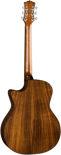 Vista 2 de Luna High Tide Grand Concert Cutaway Guitarra Acústica/Eléctrica, KOA
