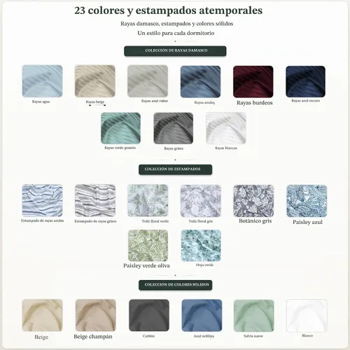 Vista 9 de Feather & Stitch - Juego de sábanas de 100% algodón satinado de 500 hilos Aqua Stripe