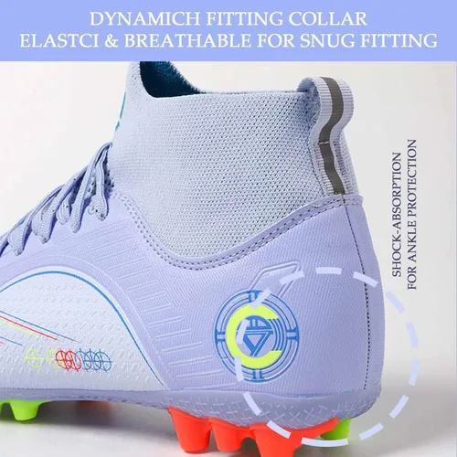 Vista 4 de HESBITEUL Zapatos deportivos para hombre para interiores y exteriores cómodos de fútbol para estudiantes de alta potencia de agarre