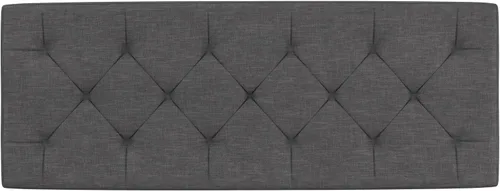 Vista 6 de Otomano rectangular de almacenamiento Simpli Home Hamilton, Madera, Gris pizarra Pizarra gris