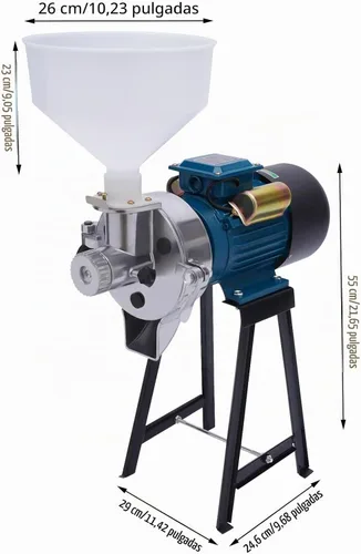 Vista 2 de Molino de grano de 110 V molinillo de maíz molino de maíz comercial amoladora con embudo 2200 W