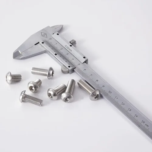 Vista 7 de Tornillos de cabeza de botón M8 x 0.472 in, 0.630 in, 0.709 in, 0.787 in, 0.984 in, acero inoxidable 304, unidad hexagonal Allen métrica, acabado
