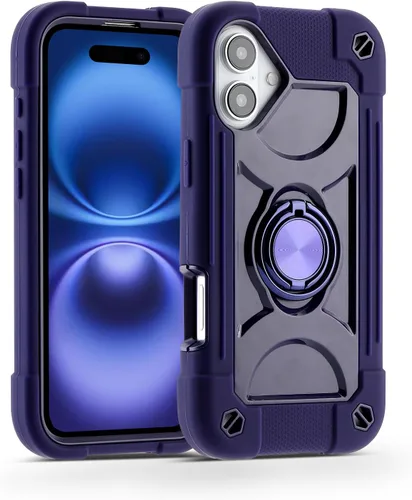 Vista 52 de MARKILL Funda compatible con iPhone 14 Pro de 6.1 pulgadas con soporte de anillo integrado, protección contra caídas de grado militar, carcasa Palta