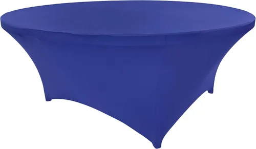 Vista 142 de Mantel de cóctel de elastano redondo de 24 pulgadas x 30 pulgadas de alto, color negro