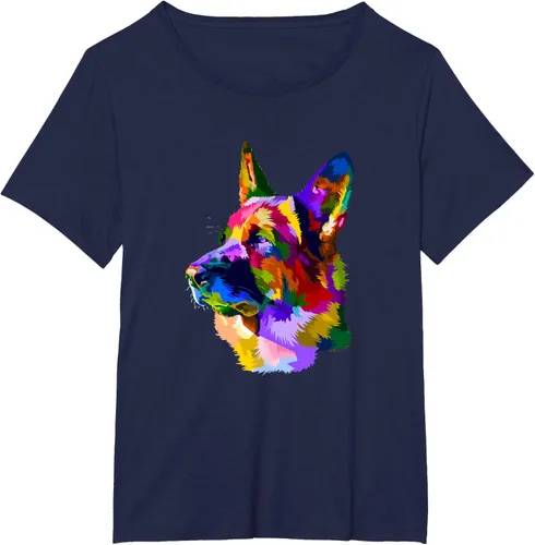 Vista 19 de Camiseta para dueño de perro de pastor alemán, Negro
