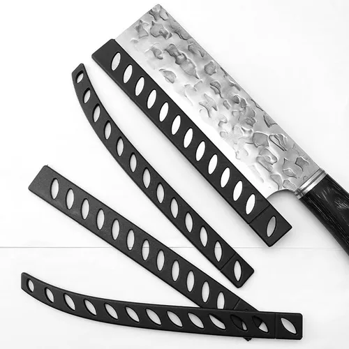 Vista 4 de Cuchillo de cocina con protección de bordes, borde de goma, tira de plástico, 10 unidades (tamaño A: A)