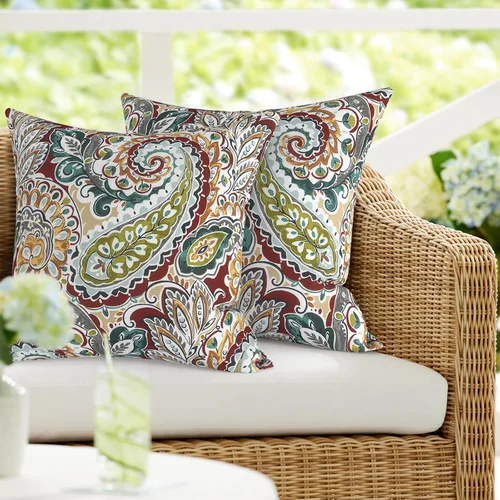 Vista 25 de DYTXIII Paquete de 2 almohadas lumbares impermeables para exteriores con rellenos, 12 x 20 pulgadas, almohada decorativa rectangular para patio
