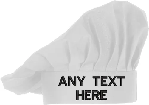 Vista 10 de Sombrero de chef personalizado - Nombre personalizado - Color - Fuente - Hilo