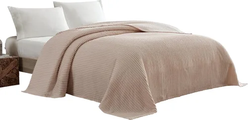 Vista 10 de Beatrice Home Fashions Colcha de chenilla Channel, King, color azul