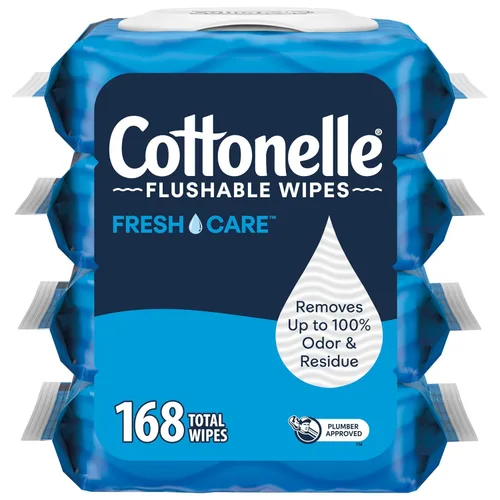 Vista 14 de Cottonelle Toallitas húmedas desechables sin fragancia, toallitas húmedas para adultos, 2 paquetes con tapa abatible, 42 toallitas por paquete