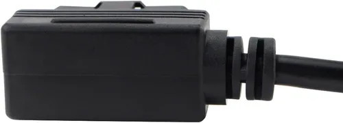 Vista 5 de iKKEGOL 30cm/12 Pulgadas Ángulo Derecho OBD2 OBD II Cable Divisor Y 1x Macho y 2X Hembra Adaptador de Puerto J1962