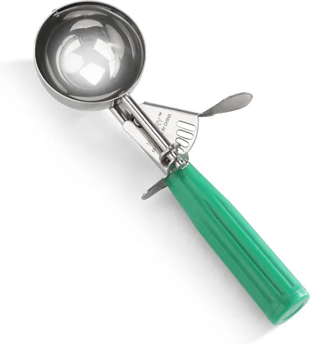 Vista 13 de New Star Foodservice 34905 cuchara de presión para pulgar de grado comercial/cuchara para helado, acero inoxidable 18/8, 0.875 oz, tamaño 40, púrpura