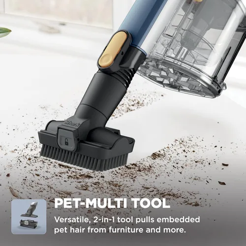 Vista 8 de Shark® Aspiradora ligera inalámbrica para mascotas, cepillo autolimpiante, 40 minutos de tiempo de ejecución, extraíble de mano, taza de polvo XL
