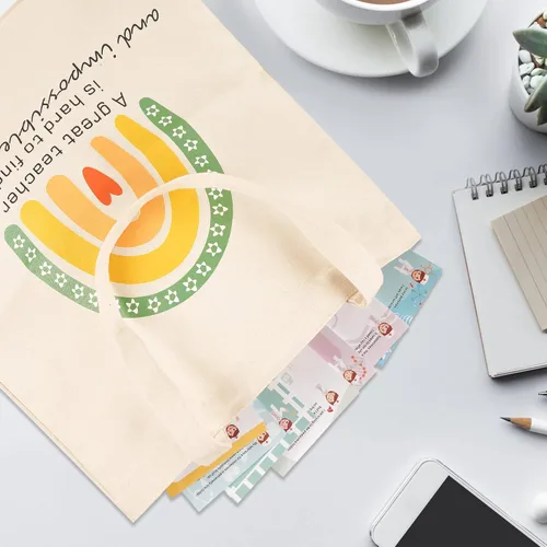 Vista 3 de SAIWEILAI ONLINE 8 piezas de lona para profesores, regalos de agradecimiento para profesores, regalos de agradecimiento para profesores del año