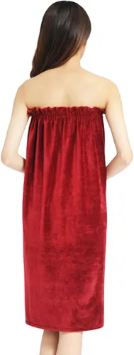 Vista 2 de FakeFace Vestido de toalla de tubo, para mujeres, adolescentes, niñas, spa, ducha, baño, toalla de baño, toalla de baño, cubierta envolvente