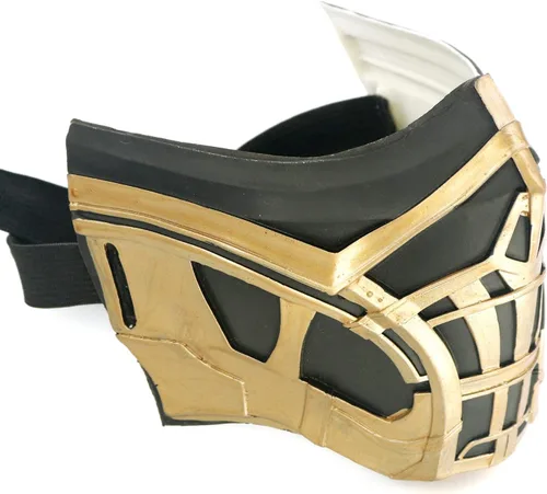 Vista 3 de VZQI Mortal Kombat Máscara de Scorpion Sub-Zero Máscara de Halloween Juego Cosplay Disfraz para hombre