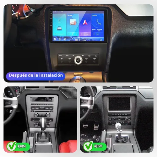 Vista 3 de Radio de coche 2+64G para Ford Mustang 10 pulgadas pantalla táctil 2010 2011 2012 2013 2014 estéreo, inalámbrico Carplay/WiFi/Bluetooth/EQ