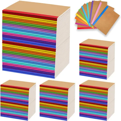 Vista 8 de 20 Pack A5 Notebooks Bulk, 8.3 x 5.5 inch Ruled Lined Kraft Composition Notebooks Bulk 10 Color Soft Cover Travel Journals for Students Classroom