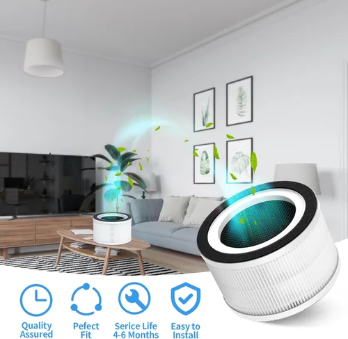 Vista 6 de Paquete de 2 filtros de repuesto Fillo/Halo/Allo compatibles con purificador Fillo/Halo/Allo, filtros de filtración 3 en 1