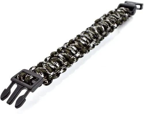 Vista 2 de BDM - Pulsera de paracord supervivencia de color azul paracaidas