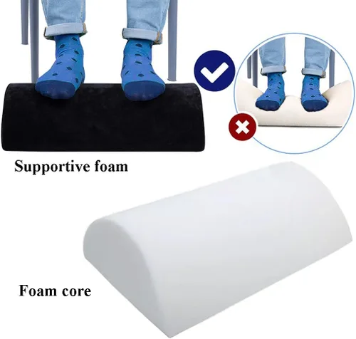 Vista 4 de Reposapiés para debajo del escritorio, cómodo taburete ergonómico de espuma viscoelástica, taburete de pie para Nome u oficina y viajes en avión