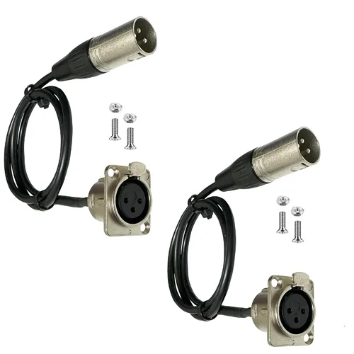 Vista 10 de DIYTECH Cable de paso XLR premium, sin soldadura, para caja de escenario, panel de conexiones, caja de piso, sin soldadura para instalaciones