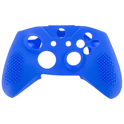 Vista 6 de eXtremeRate Soft Anti-Slip Dark Blue Silicone Controller Cover Skins Thumb Grips Caps Protective Case for Xbox One X S Controller - Blue