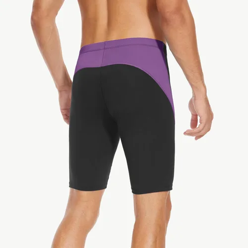 Vista 30 de Traje de baño deportivo competitivo para hombre, traje de entrenamiento de resistencia de carreras, pantalones cortos de natación de secado rápido
