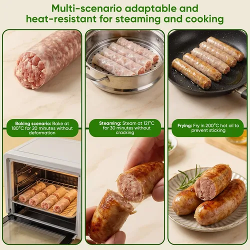 Vista 6 de FAIRSKY HALAL - Cubiertas de salchichas de colágeno de grado A, cubierta de secado comestible de 49.2 ft/49 pies de longitud más larga, 0.748 in
