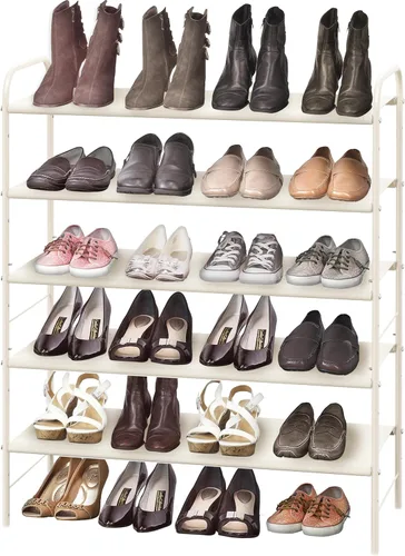 Vista 17 de Simple Houseware - Organizador de almacenamiento para zapatero de 2 niveles, color bronce