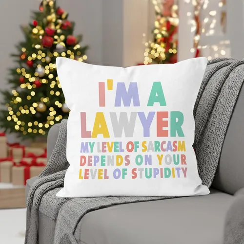 Vista 3 de Fundas de almohada bohemias divertidas de abogado de 18 x 18 pulgadas, decoración de oficina de abogado, regalos de abogados para mujeres y hombres
