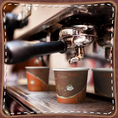 Vista 5 de Funtery 200 tazas de café espresso desechables de 3 onzas pequeñas tazas de papel para café, té, cacao, jugo, mini suministros de papel