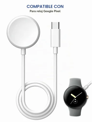 Vista 15 de 2 cables de carga USB C para Google Pixel-Watch 1, soporte magnético de repuesto USB tipo C, para Google Pixel Smartwatch 1